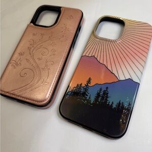 Mountain Sunset and Floral Phone Cases